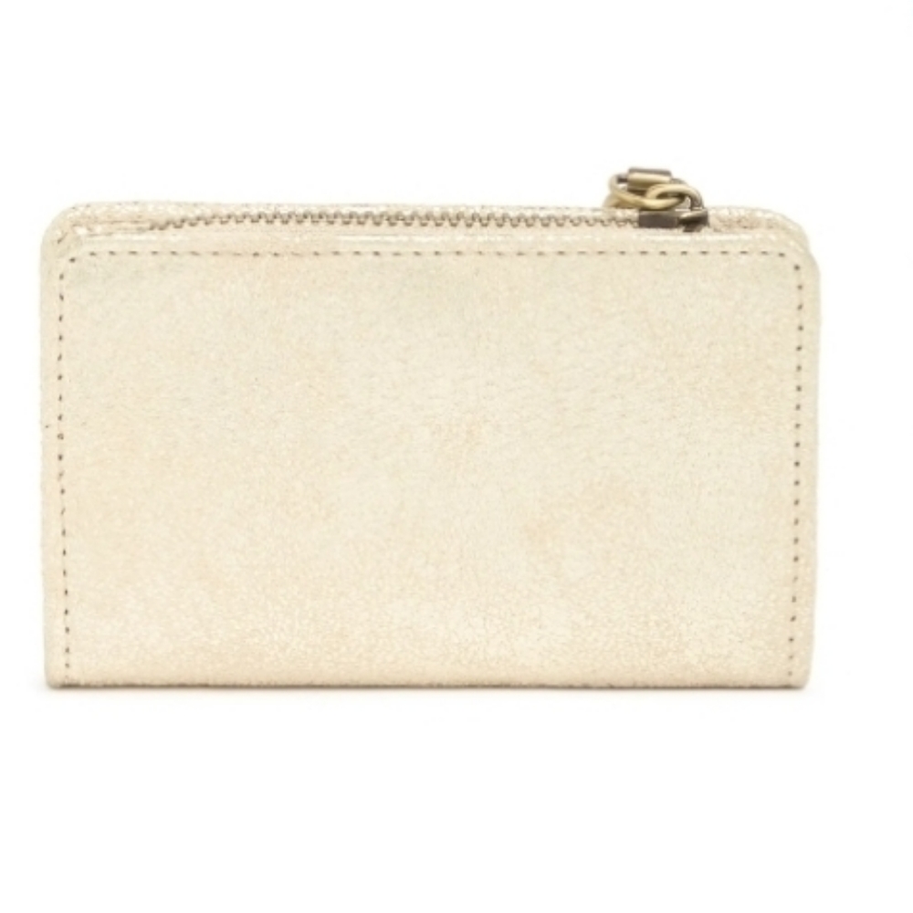 HOBO Dart Calfskin Gold Metallic Leather Wallet - Picture 2 of 7